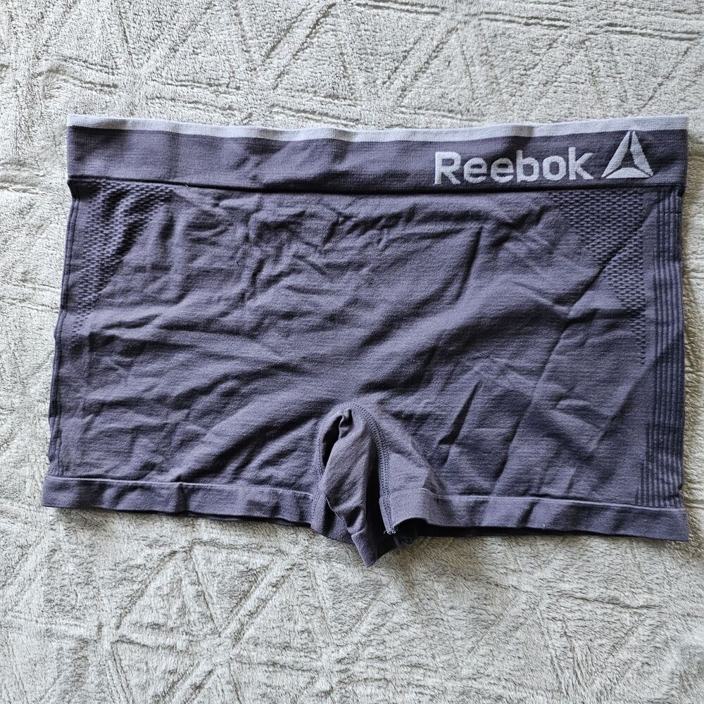 Reebok Boyshort Womens XL Large Gray Performance Underwear Pull On Seamless